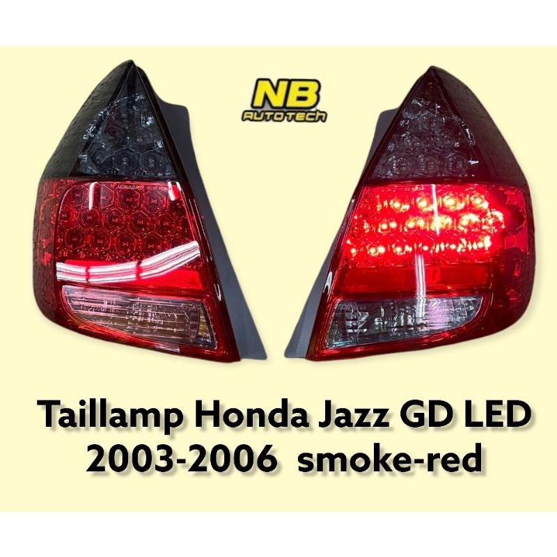 ไฟท้าย jazz gd led 2002 2003 2004 2005 2006 ไฟท้ายแต่ง honda jazz gd led 2002-2006 taillamp honda ja