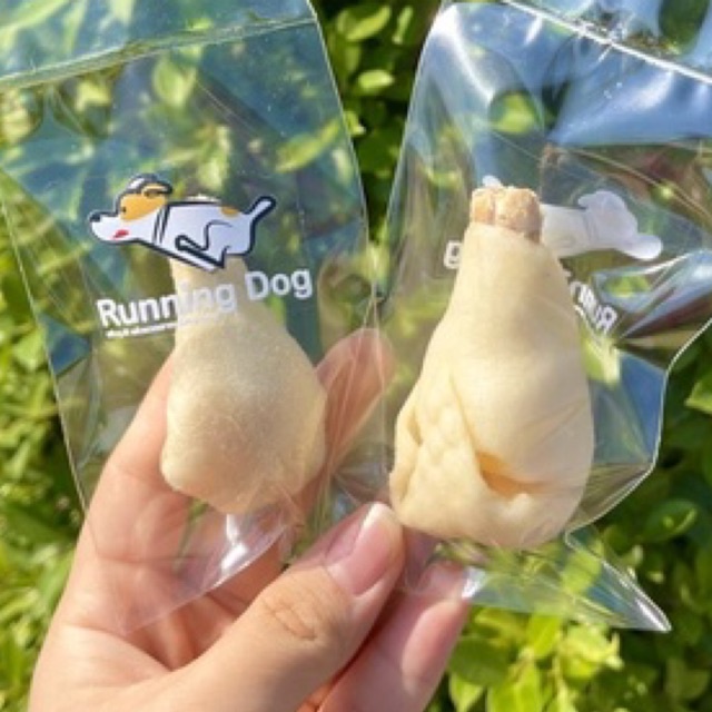 ขนมสุนัขหนังผูกมันชี่รูปน่องไก่ขนาด 2” บรรจุ 1 ชิ้น