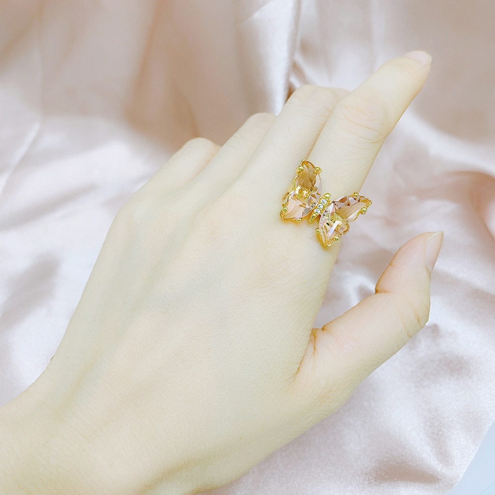 Zhouyang خاتم فراشة نحاسي — صورة 3