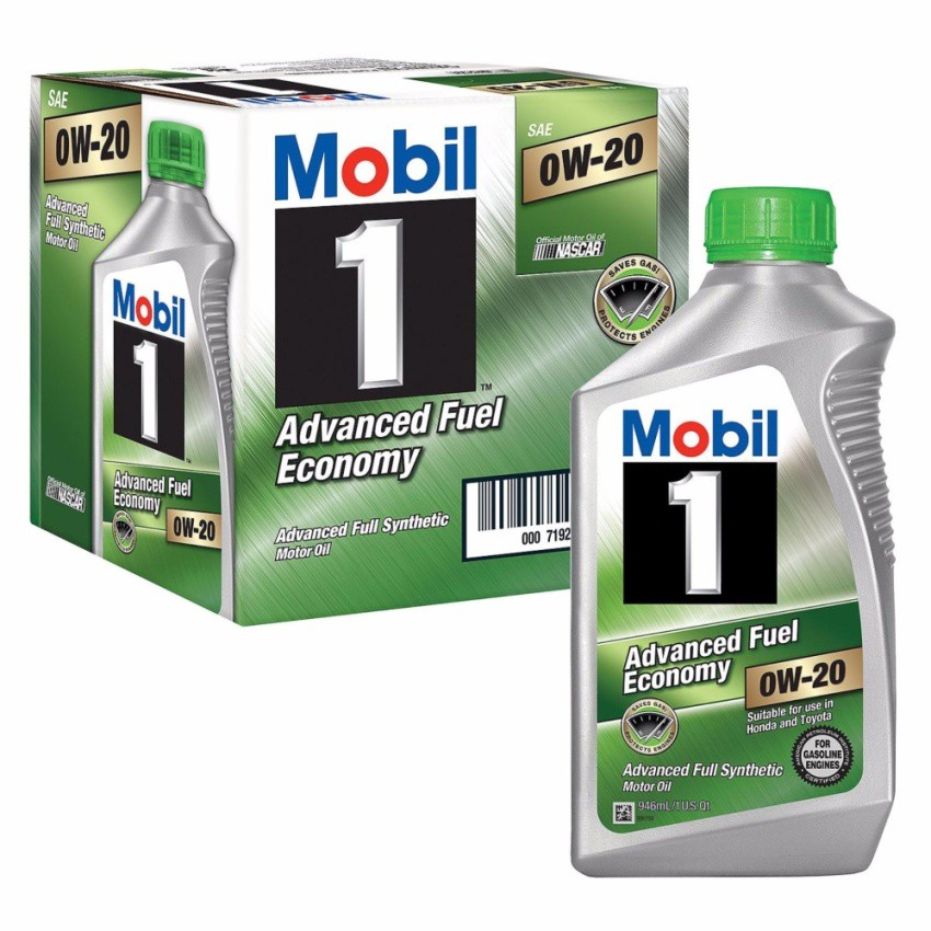 Mobil 1™ Advanced Fuel Economy  0W-20   Made in USA. 1 Quart (946mL)