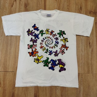 เสื้อยืดผ้าฝ้าย (หมีวนขาว)GRATEFUL DEAD LIQUID BLUE เสื้อวง เสื้อทัวร์