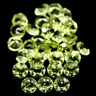 พลอยเพอริโดแท้ (Peridot)  5.44 กะรัต 30 ชิ้น 3 มม.(15146)