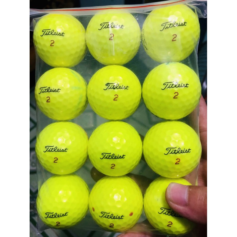 Titleist pro Golf Ball Bag 12 สีเหลือง
