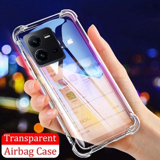 เคสโทรศัพท์ซิลิโคน TPU ใส แบบนิ่ม กันกระแทก ป้องกันกล้อง สําหรับ Vivo V25 Y35 V25e Y16 Y02s