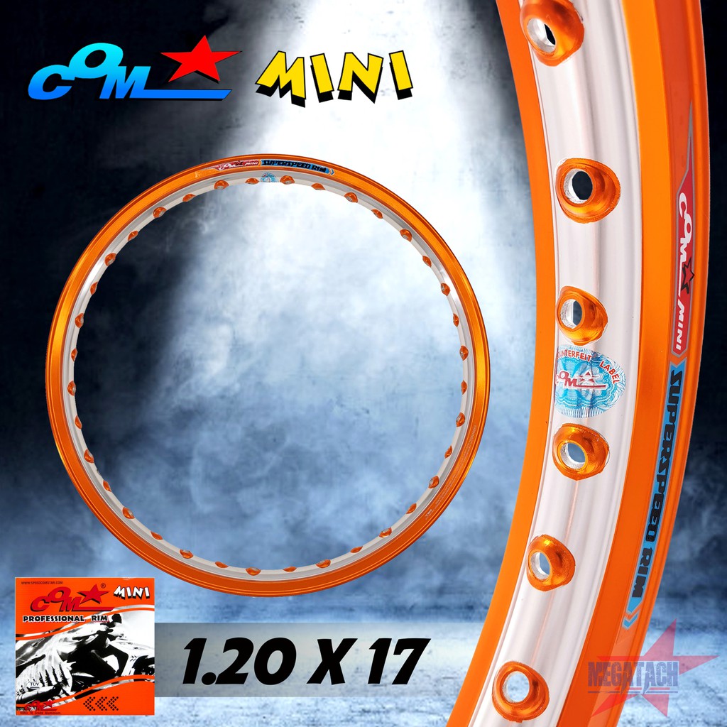 ล้อ COM MINI 1.20 X 17 ขอบยก จำนวน 1 วง มีให้เลือกหลายสี วงล้อคอม ขนาด 1.20 ขอบ 17 ของแท้ การันตีของแท้ 100% - รูปที่ 7