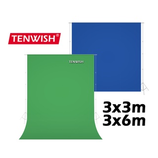 พร้อม TENWISH ฉากหลัง 3*6m 3*2m 3*3mChromakey หน้าจอสีเขียว/หน้าจอสีน้ำเงินล้างทำความสะอาดได้ ทนทาน ไม่มีรอยต่อการถ่ายภาพพื้นหลังผ้าฉากหลังที่ปรับได้สำหรับภาพบุคคลในสตูดิโอพับ