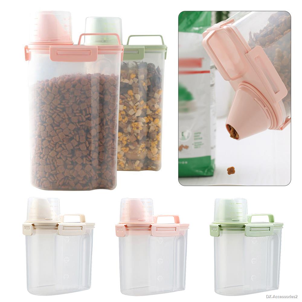 Pet Dog Bowl Container Box Containers Dog Food Container Cat Feeder ...