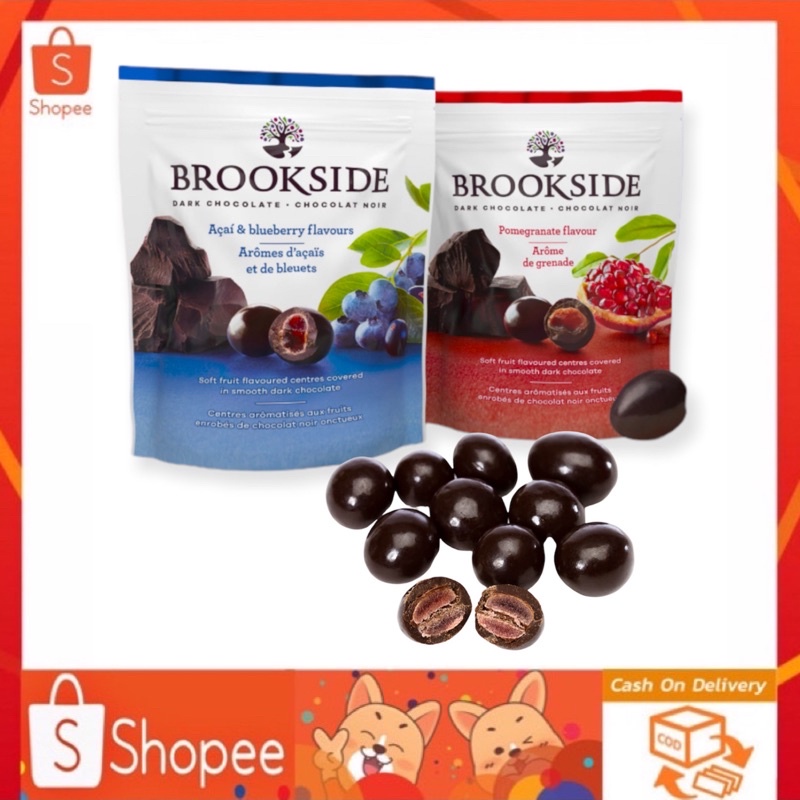 🍫Brookside Dark Chocolate ช็อกโกแลตสอดไส้ผลไม้ มี2 รสชาติ 85g