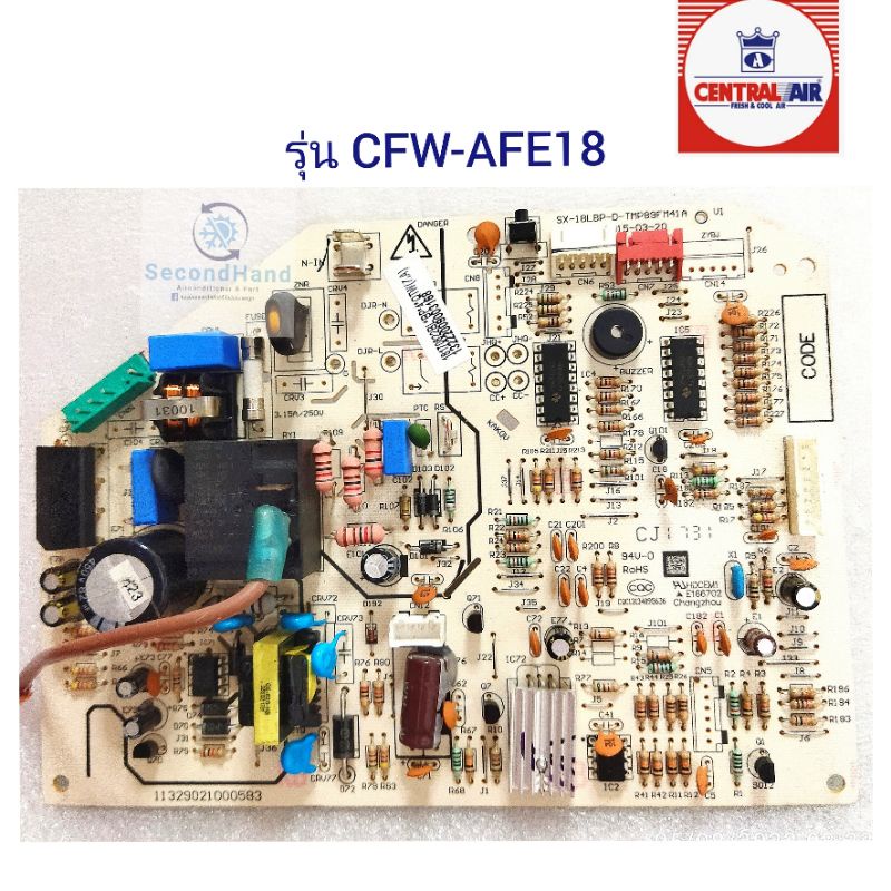 แผงวงจรแอร์/บอร์ดแอร์ Central Air รุ่น CFW-AFE18 #อะไหล่แท้มือสอง