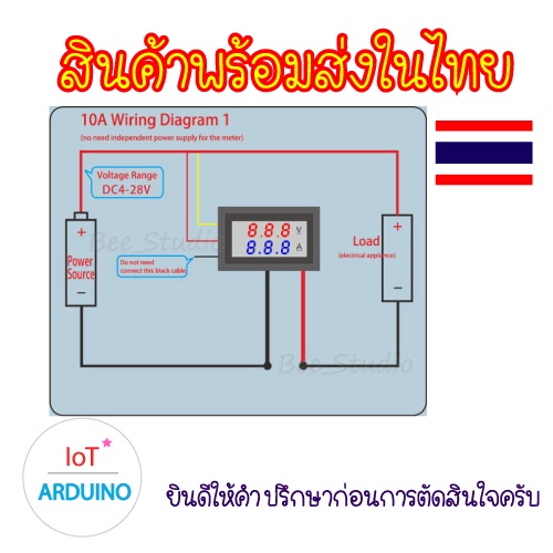 Mini DC Volt Amp Meter วัดค่าโวลต์ และ แอมป์ ในเครื่องเดียวกัน 0V-100V 1A 10A 50A สินค้าพร้อมส่ง!!! ราคา ถูกที่สุด ดีลบีเคเค แกลเลอรีภาพที่ 2