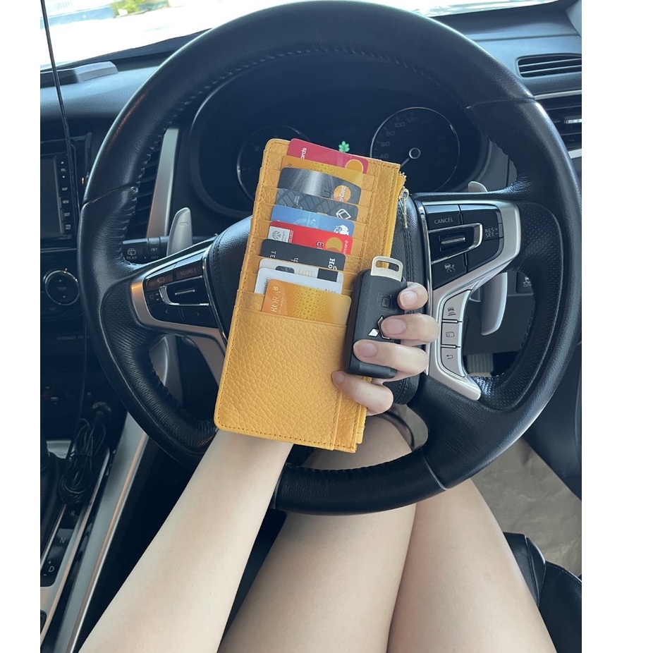 🎀 กระเป๋าสตางค์หนังวัวแท้ 🎉 Wallet  กระเป๋าบัตร Card Holder S8-87