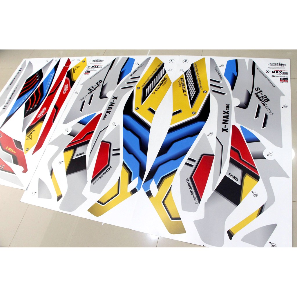 สติ๊กเกอร์ Xmax 2018-2022 ลายโรบอท งานลิขสิทธิ์แท้ © เอส.ที.สติ๊กเกอร์ | คุณภาพ3M - รูปที่ 5