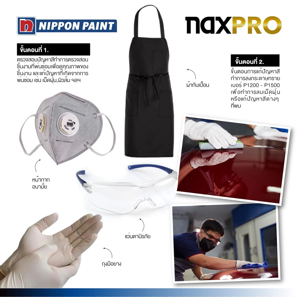 Naxpro น้ำยาขัดสีรถยนต์สูตรน้ำเกรด Premium 1kg 3 Step ขัดง่ายให้ความเงามากสุดสำหรับคนรักรถ thumbnail 7