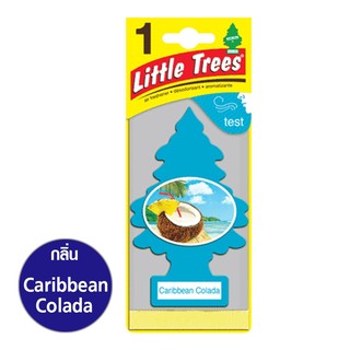 Little Trees® แผ่นน้ำหอมปรับอากาศ รูปต้นไม้ กลิ่น Caribbean Colada เซท 3 ชิ้น