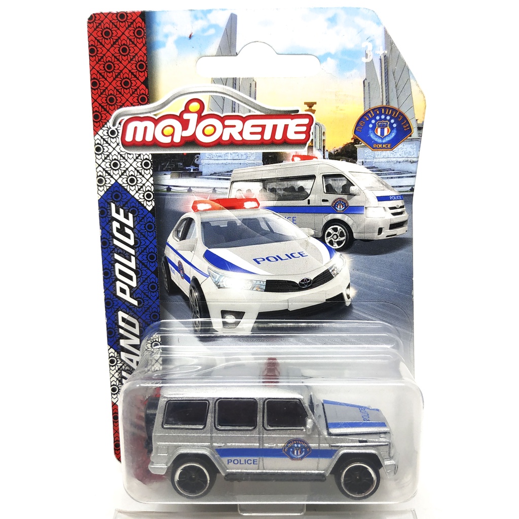 Majorette Mercedes Benz AMG G 63 - Thailand Police - Silver Color /Wheels 5HCBCL /scale 1/61 (3 inch