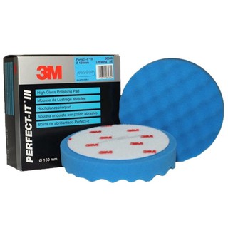 3M (2แผ่น) โฟมขัดเงาละเอียดสีฟ้าขนาด 6 นิ้ว - 2 Pad Pack