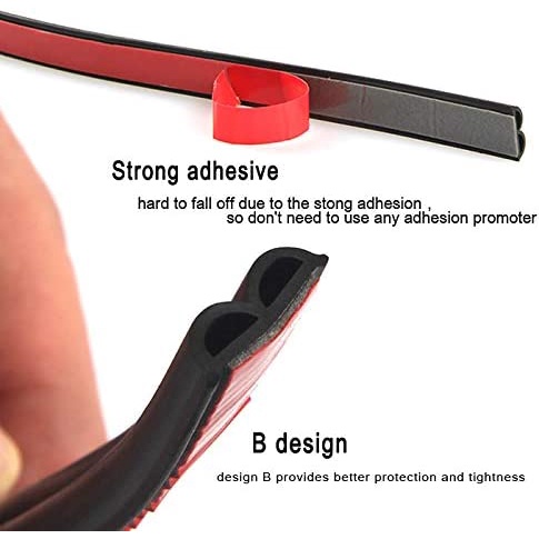 Universal Self กาวอัตโนมัติยาง Weather Draft Seal Strip 51/100 นิ้วกว้าง X 1/5 นิ้วหนา,Weatherstrip 