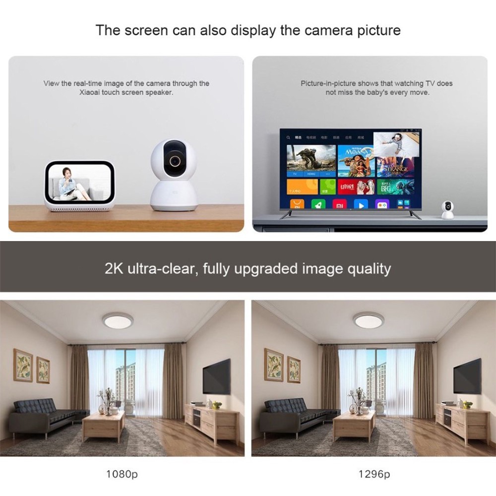 Xiaomi Mi 360° Home Security Camera 2K (Global Version) กล้องวงจรปิด IP Camera ประกันศูนย์ไทย 1 ปี