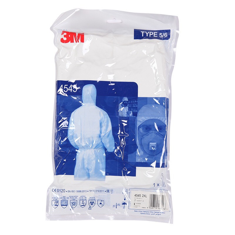 ชุด 3M PPE 4545 🔥🔥 สินค้ามาตรฐาน แพทย์ พยาบาล นิยมใช้ ชุดป้องกันฝุ่น ป้องกันเชื้อโรค และสารเคมี
