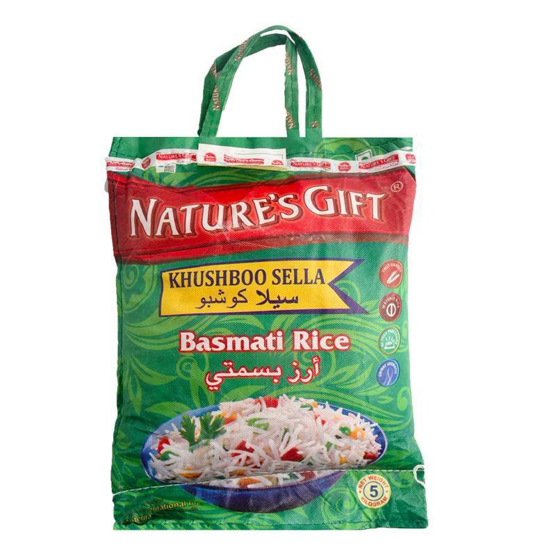 NATURE'S GIFT KHUSBOO SELLA Basmati Rice 5Kg ข้าวสารบัสมาตี ขนาด 5 กิโลกรัม