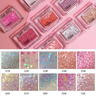 NOVO pocket focus small eyeshadow palette female student party pearl burst glitter monochromatic eyeshadow