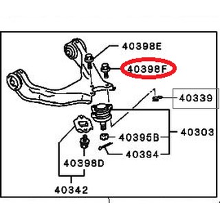 สลักเกลียวปีกนกบน ไทรทัน ปาเจโร่ TRITON  PAJERO  Mitsubishi  มิตซู แท้ เบิกศูนย์ รหัส 4010A098