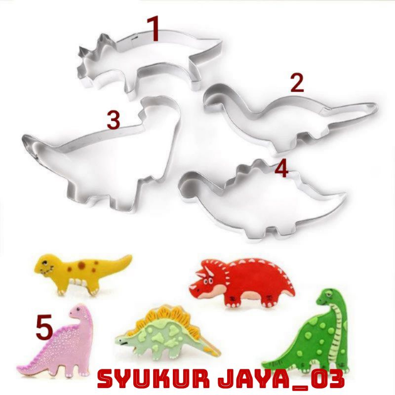 DINOSAUR-SHAPED CAKE/ BISCUIT/ NONDENT MOLD/ สแตนเลส