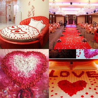 sunnyheart 500Pcs Wedding Party Decoration ดอกไม้ประดิษฐ์ดอกกุหลาบประดิษฐ์กลีบดอกไม้