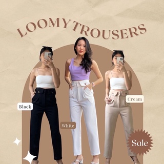 LOOMY trousers กางเกงขายาวดีเทลกระเป๋า (3สี 2ไซส์)