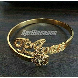 Name สร้อยข้อมือสแตนเลสชุบทอง 24k Forever