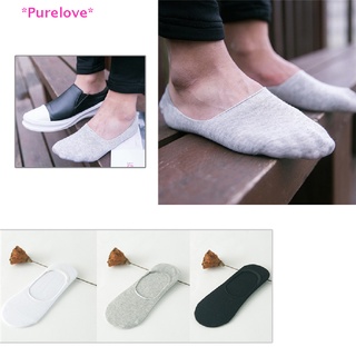 Purelove&gt; ถุงเท้าโลฟเฟอร์ ผ้าฝ้าย แบบนิ่ม กันลื่น สําหรับผู้ชาย และผู้หญิง 1 คู่