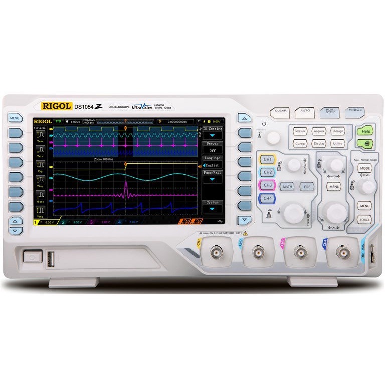 ดิจิตอลออสซิโลสโคป Digital Oscilloscope RIGOL DS1054Z, 50MHz, 1GSa/s, 4CH DSO
