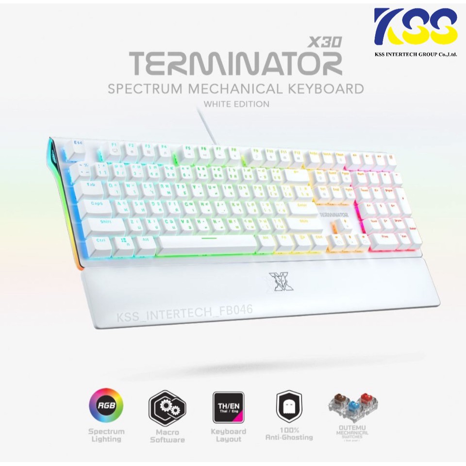 🛒ส่งเร็ว🚀🚀 NUBWO X30 TERMINATOR RGB Mechanical Gaming Keyboard Red-Switch , Blue-Switch คีย์บอร์ดเกมมิ่ง