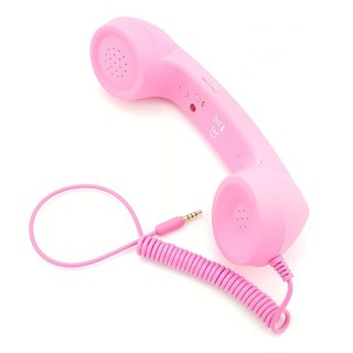 หูฟังย้อนยุค Retro Phone 3.5mm Headset (Pink)