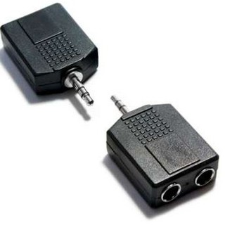 Di shop Jack Converter Adapter 3.5mm to 6.35mm 1 to 2 แจ็คอะแดปเตอร์แปลง 1ชิ้น