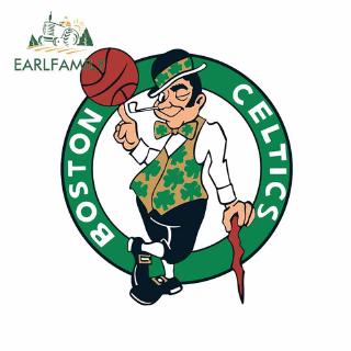 Earlfamily สติกเกอร์ไวนิล ลาย BOSTON CELTICS กันน้ํา กันรอยขีดข่วน สําหรับติดตกแต่งรถยนต์ รถจักรยานยนต์ ขนาด 13 ซม. x 11.8 ซม.