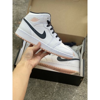 🤓Air Jordan 1 Mid GS White Arctic Orange