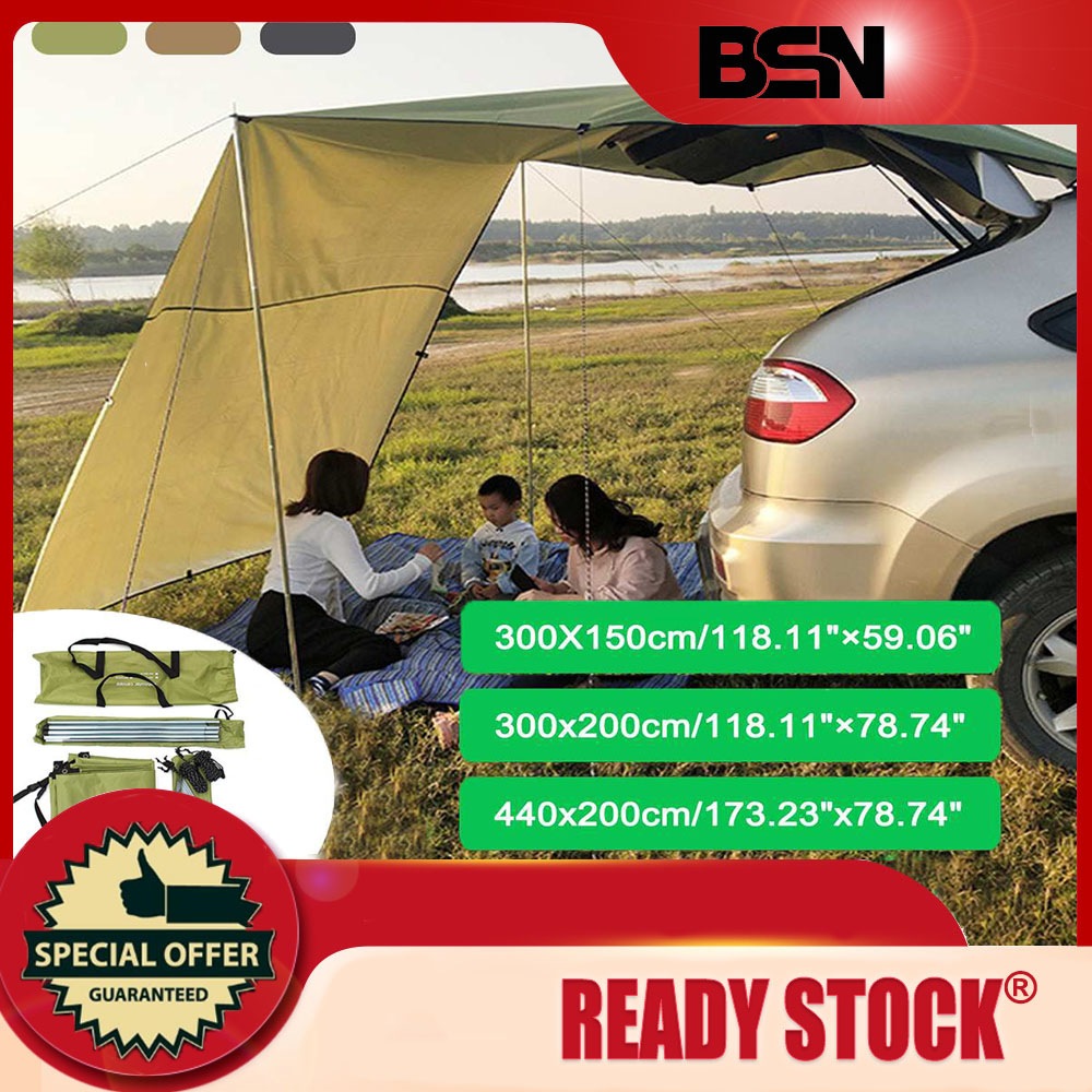 Car Camping Shelter Shade Side Roof Top Car Tent Awning Waterproof UV