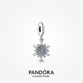 Pandora charm จี้เกล็ดหิมะ ระยิบระยับ ของขวัญวันหยุด สําหรับผู้หญิง p804