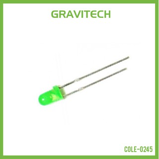 [Gravitechthai] LED green diffused 3mm (10 LEDs)