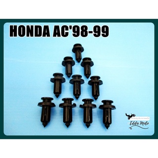 HONDA ACCORD year 1998-1999 BUMPER CLIPS SET "BLACK" (10 PCS)  / กิ๊บล็อค กิ๊บกันชน พลาสติก สีดำ (10 ตัว) สินค้าคุณภาพดี