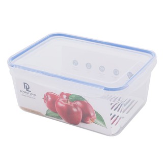 🔥ยอดนิยม!! กล่องอาหารแบบเหลี่ยม ดับเบิ้ลล็อก รุ่น 1346 4500 มล. DOUBLE LOCK Airtight Plastic Food Container 1346 4500ml.