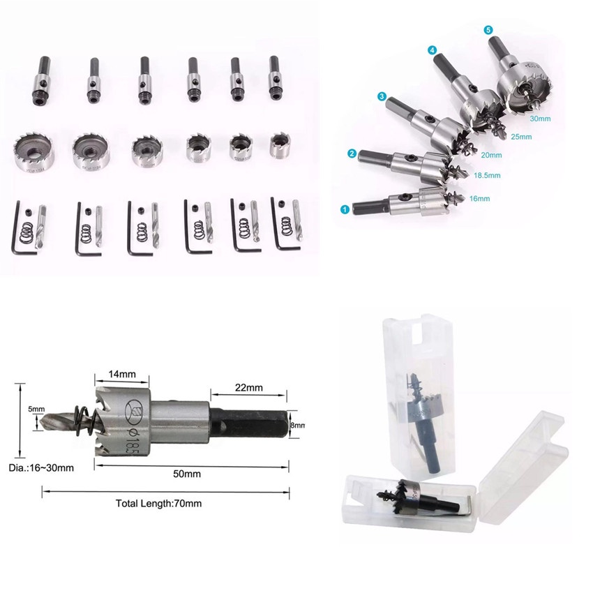 MT ดอกสว่าน โฮลซอเจาะเหล็ก อลูมิเนียม HSS 5 ชิ้น ขนาด 16-30 mm - รูปที่ 7
