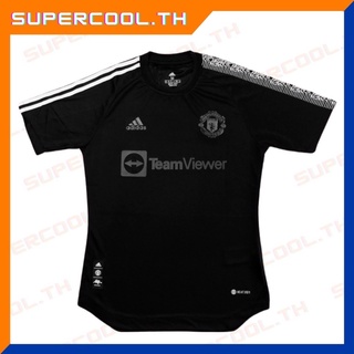 Manchester United 2022/23 Home เสื้อแมนยู2022 Teamviewer เสื้อแมนยูรุ่นใหม่ ManU Black