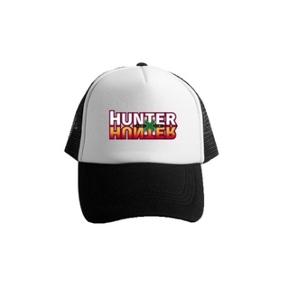 หมวกรถบรรทุก Hunter X Hunter มีสีดํา และสีขาว