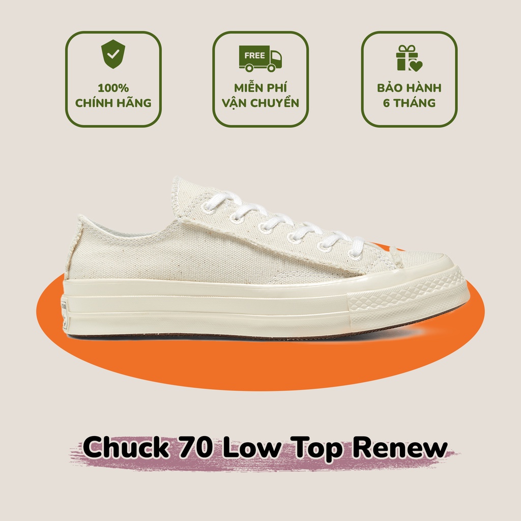รองเท ้ าผ ้ าใบ [ ของแท ้ ] Converse chuck renew - Beautiful white cream Color Scheme - TOP 1 สินค ้ ายอดนิยม 2020 ( RNT )