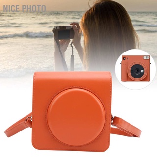 Camera Case กระเป๋าสะพายไหล่ หนัง Pu ป้องกันกล้อง สําหรับ Instax Square Sq1