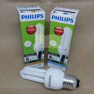 Philips หลอดตะเกียบประหยัดไฟ ซุปเปอร์คุ้ม 8W ขั้วE27