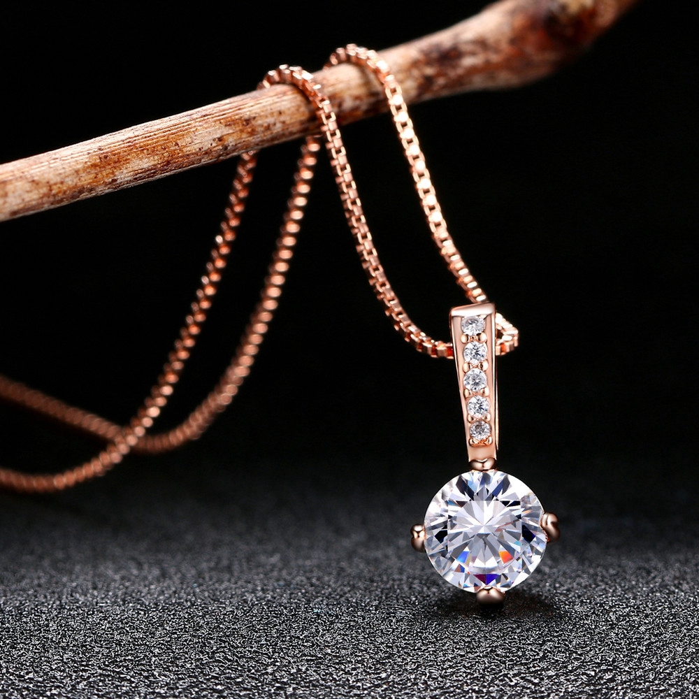 ZHOUYANG สร้อยคอแฟชั่น ประดับจี้เพทาย เครื่องระดับสำหรับสตรี N426 N427