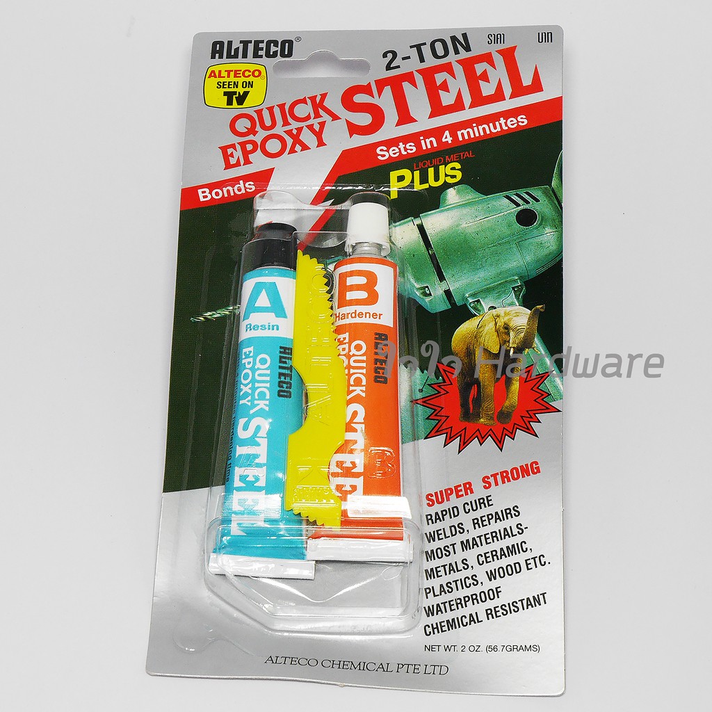 ALTECO กาว Epoxy A+B สีเหล็ก กาวอีพ๊อกซี่ 2 ตัน แห้งเร็วใน 4 นาที ...